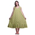 thumbnail image 1 of Bimba Vert Pâle3 Feuilles Florales et Chemises de Nuit en Coton Imprimées pour Femmes Robe Sans Manches Tenue de Nuit Robe Maxi X-Small, 1 of 6