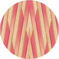 thumbnail image 1 of Ahgly Company Machine Washable Indoor Round Transitional Orange Area Rugs, 4' Round, 1 of 7