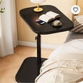 thumbnail image 3 of SUSUZI Height Adjustable C-Shaped End Table – Portable 16"x12" Sofa Side Table with Lower Storage Shelf, Metal Frame MDF Top, 3 of 8