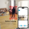 thumbnail image 4 of Merkury Smart Indoor Camera 1080p - Auto-Tracking Wi-Fi Security Camera, White (1-pack), 4 of 9