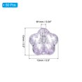 thumbnail image 2 of Random Glass Flower Beads Transparent Floral Beads Hibiscus Beads Purple  50Pack, 2 of 6