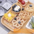 thumbnail image 4 of YOPTOP Ensemble de 4 Moules à Gaufres en Métal avec Poignée en Bois Outil Durable pour Rosette Biscuits Étoile Fleur Cercle Accessoires de Cuisine pour Pâtisserie Cuisson, 4 of 8