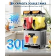 thumbnail image 2 of 30L Commercial Slushy Machine - Dual Flavor Frozen Drink Maker with Fast Cooling Auto Clean and Low Noise Design for Cafe and Restaurant, 2 of 7