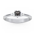 thumbnail image 2 of Birthstone Heart Ring with Shoulder Accents - Smokey Quartz (June), 2 of 4