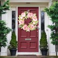 thumbnail image 4 of XZNGL Home Decor Front Door Decor Spring Leaf Wreath Plastic Artificial Plant Home Decoration Wreath Front Door, 4 of 9