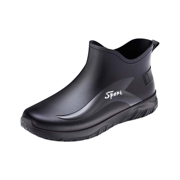 XIMIN Men Women's Ankle Fishing Deck Boots Short Waterproof Rubber Rain Boots Chelsea Boot Lightweight Non Slip Comfortable Garden Work Boating Camping Sailing Shoes