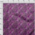 thumbnail image 3 of oneOone Velvet Purple Fabric Tropical Leaf Sewing Craft Projects Fabric Prints By Yard 58 Inch Wide, 3 of 5