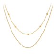 thumbnail image 1 of Collier Superposé avec Perle de Gare et Chaîne Torsadée, 1 of 3