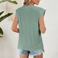thumbnail image 4 of Besolor Débardeurs d'Été pour Femmes Col Rond Sans Manches Chemises à Illets Décontractées Blouse Tendance Couleur Unie, 4 of 7