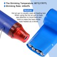thumbnail image 5 of Unique Bargains Tube Rétractable en PVC Bleu 100mm Plat 4m pour Grand Pack de Batteries, 5 of 5