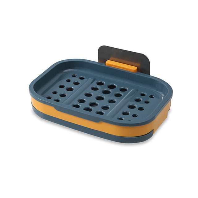 VogueV Wall-Mounted Suction Cup Soap Dish - Rustproof Bathroom Organizer Green