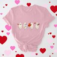 thumbnail image 1 of Cadeaux de la Saint-Valentin T-shirt Décontracté à Manches Courtes et Col Rond pour Femmes avec Imprimé Arbre de Noël, 1 of 6
