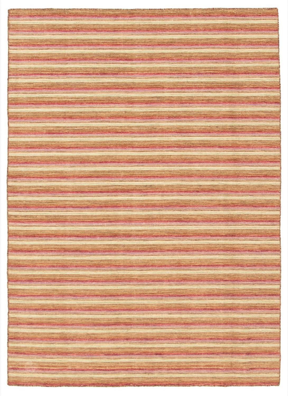ECARPETGALLERY 4'7" x 6'7" Flat-weaves & Kilims Manhattan Hand Made Area Rug for Living Room, Dining Room and Bedroom in Brown