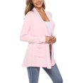 thumbnail image 3 of QJUHUNG Cardigan d'Été Léger pour Femmes, Ouvert à l'Avant, Décontracté, Couleur Unie, Manches Longues, Chandail Tricoté, Couvre-Maillot avec Poches, 3 of 3