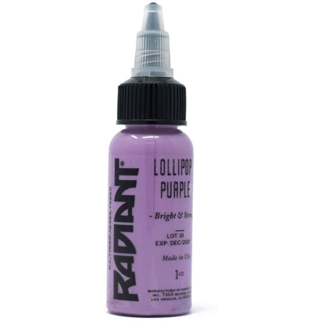 Radiant Colors Encre à Tatouage - Violet Sucette (Pastel) 1 Oz