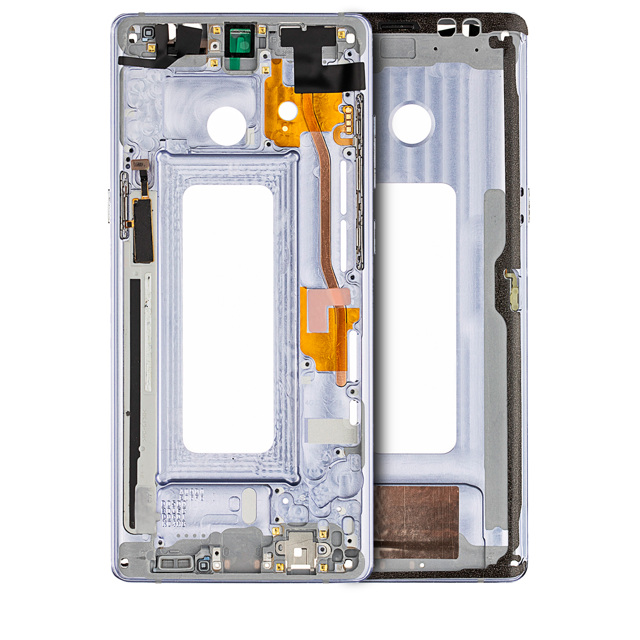 Boîtier de Remplacement Mi-Cadre Compatible pour Samsung Galaxy Note 8 (avec Petites Pièces) (Orchidée Grise / Violette)