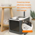 thumbnail image 2 of Closed Litter Tray Removable Lid Cat Litter Tray For Cats Toilet Removable Tray Carry Handle And, 2 of 7