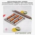 thumbnail image 4 of Cagogo under $5 Hot Dog Roller Rack, Stainless Steel Hot Dog Roller Grill, BBQ Sausage Roasting Rack, Camping Picnic Cooking Tools, Even Heating Barbecue Accessories, 4 of 9