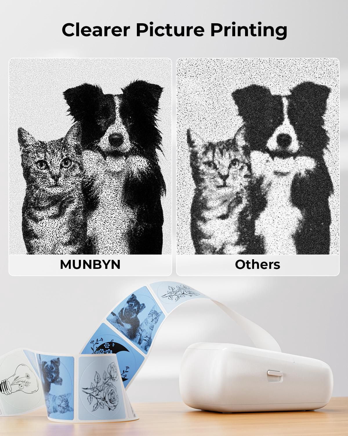 MUNBYN FM226 Bluetooth Portable Label Maker - White