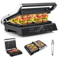 thumbnail image 1 of Costway Electric Panini Press Grill Sandwich Maker with LED Display & Removable Drip Tray, 1 of 10