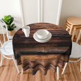 thumbnail image 3 of Nappe Ronde en Bois 60 Pouces Lavable Réutilisable Décoration Housse de Table pour Cuisine Fête, 3 of 6