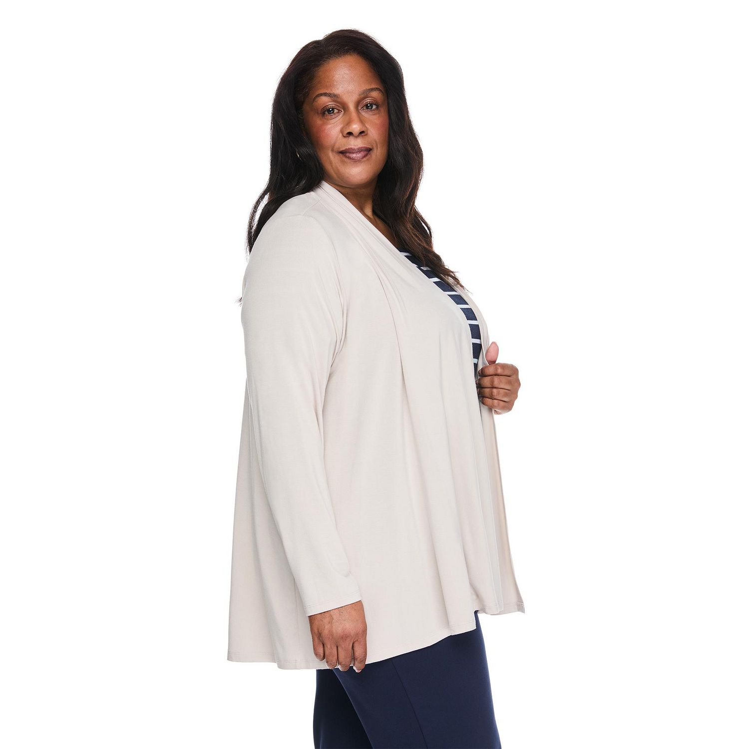 Cardigan avec motif en cascade Karen Scott Plus pour femmes