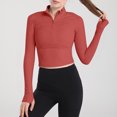thumbnail image 2 of Timegard Womens Lightweight Athletic Jacket Zipper Trackshirts Workout Running Jackets with Thumb Holes, 2 of 4