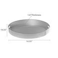 thumbnail image 3 of Round Serving Tray With Handle (Silver), 3 of 3