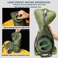 thumbnail image 4 of Vessie d'Hydratation, Sac de Rangement Léger pour Réservoir d'Eau de 2 L, Sac à Dos d'Hydratation avec Réservoirs pour la Randonnée, le Vélo, l'Escalade, le Cyclisme, la Course (Vert), 4 of 5