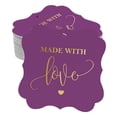 thumbnail image 1 of Inkdotpot Pack Of 100 Made With Love Wedding Paper Tags DIY Craft Bracket Shape Real Gold Foil Hang Tags, 1 of 7