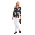 thumbnail image 2 of Iyla Women's 3/4 Sleeve Hacci Top, 2 of 6