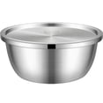thumbnail image 1 of 1 Set Stainless Steel Mixing Bowl Household Kitchen Food Salad Soup Container with Lid, 1 of 8