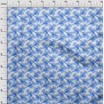 thumbnail image 4 of oneOone Cotton Jersey Light Blue Fabric Floral Craft Projects Decor Fabric Printed By The Yard 58 Inch Wide, 4 of 4
