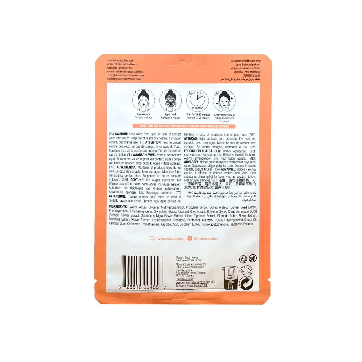 Pretty Animalz Lemur Sheet Mask