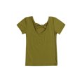 thumbnail image 4 of Faithtur Kids T-Shirt, Solid Color Bowknot Round Collar Short Sleeve Tops, 4 of 10