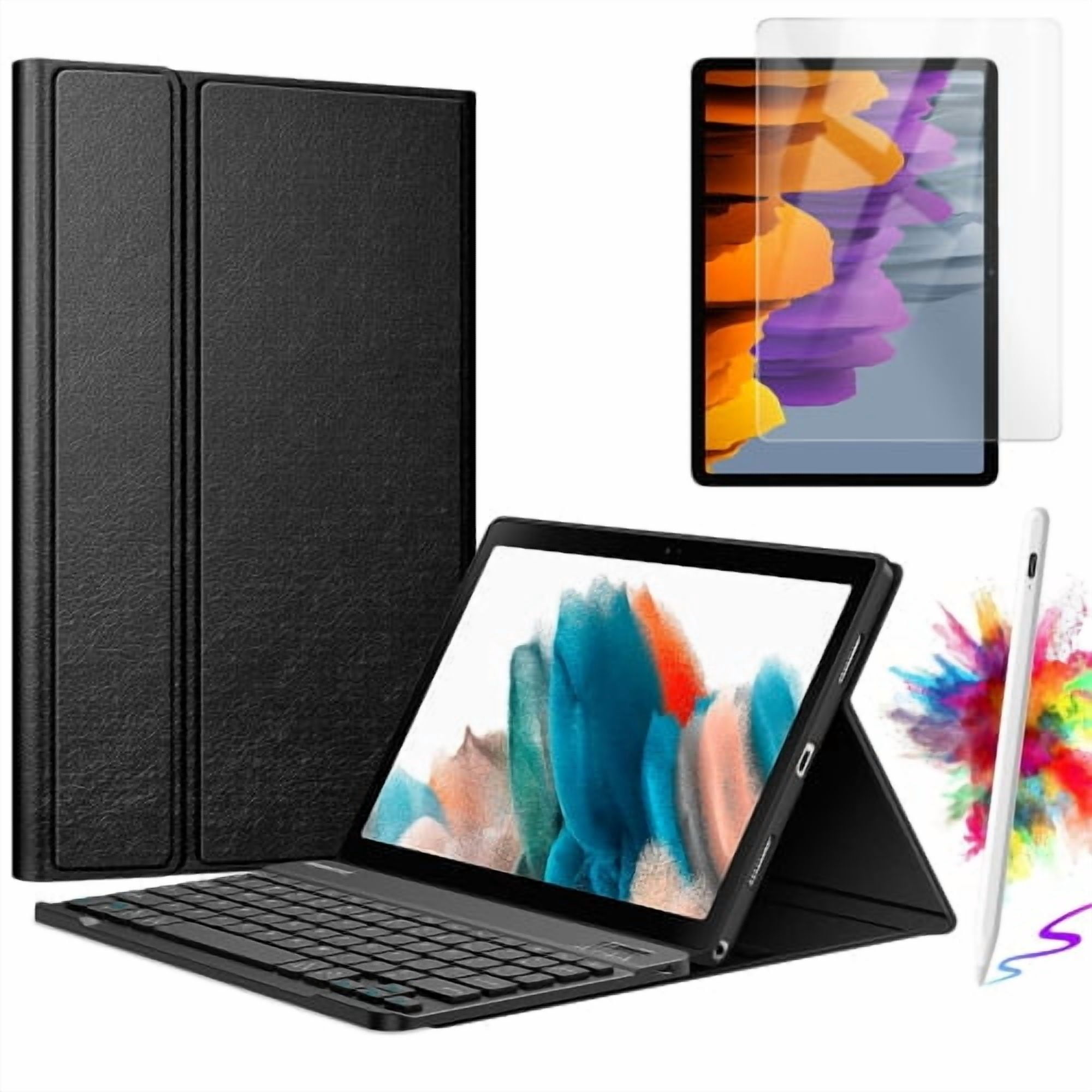 3-in-1 Keyboard Case for Samsung Galaxy Tab S10 FE / S9 FE 10.9" & Tab S9/S8/S7 11" - Detachable Wireless Keyboard with Screen Protector & Stylus Pen