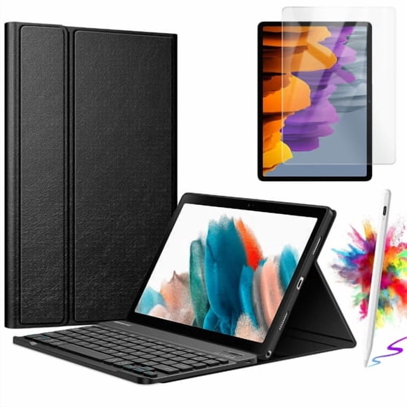 3-in-1 Keyboard Case for Samsung Galaxy Tab S10 FE / S9 FE 10.9" & Tab S9/S8/S7 11" - Detachable Wireless Keyboard with Screen Protector & Stylus Pen