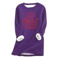 thumbnail image 2 of Tenues de Sport pour Femmes Mode Noël Imprimé Manches Régulières Hiver Ample Vacances Décontracté Manches Col Rond Chemise Hauts Filles Chandails à Capuchon en Liquidation, 2 of 4