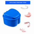 thumbnail image 3 of Toothpaste Denture Bath Case Cup Box Holder Storage Soak Container With Strainer Basket For Travel Cleaning, Tooth care for Women, 3 of 4