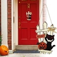 thumbnail image 2 of Birdeem Halloween Pumpkin Hanging Sign Front Door Welcome Sign Halloween Front Door Decorations Halloween Door Sign Pumpkin Wall Decor Wall Sign Plaque for Halloween, 2 of 10