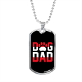thumbnail image 1 of Chien Papa Rouge Patte Collier en Acier Inoxydable Ou en or 18 Carats Chien Tag 24" Chaîne, 1 of 8
