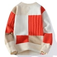 thumbnail image 3 of Pisexur Chandail pour Hommes Mode Chandail en Tricot à Blocs de Couleur Manches Longues Col Rond Chandail Décontracté Chaud d'Hiver Surdimensionné M-4TG, 3 of 8