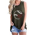 thumbnail image 1 of LSLJS Women Spaghetti Strap Tank Tops Ladies Summer Fashion Solid Color Baseball Print Pattern Sleeveless Vest Top T-shirt, 1 of 4