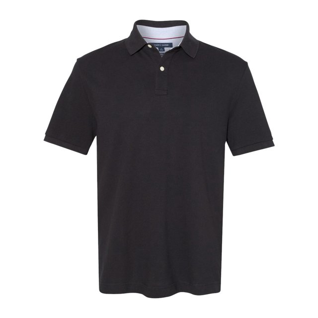 Polo Classique en Piqué de Lierre, 2XL, Noir Profond