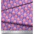 thumbnail image 3 of Soimoi Toile Rayée & Imprimés en Tissu Floral Rose par Yard 42 Pouces de Large, 3 of 3