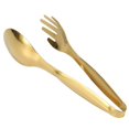 thumbnail image 3 of 3X Stainless Steel Food Tongs Gold Kitchen Utensils Buffet Cooking Tools BBQ Clips Bread Steak Tong, 3 of 8