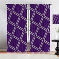 thumbnail image 3 of Geometric Stripes Check Window Curtains, Triangles Diagonal Squares Rod Pocket Blackout Window Drapes, Dust-Proof Easy to Clean Curtains for Living Room Bedroom Kitchen Dining Room-W52xL84in, 3 of 5