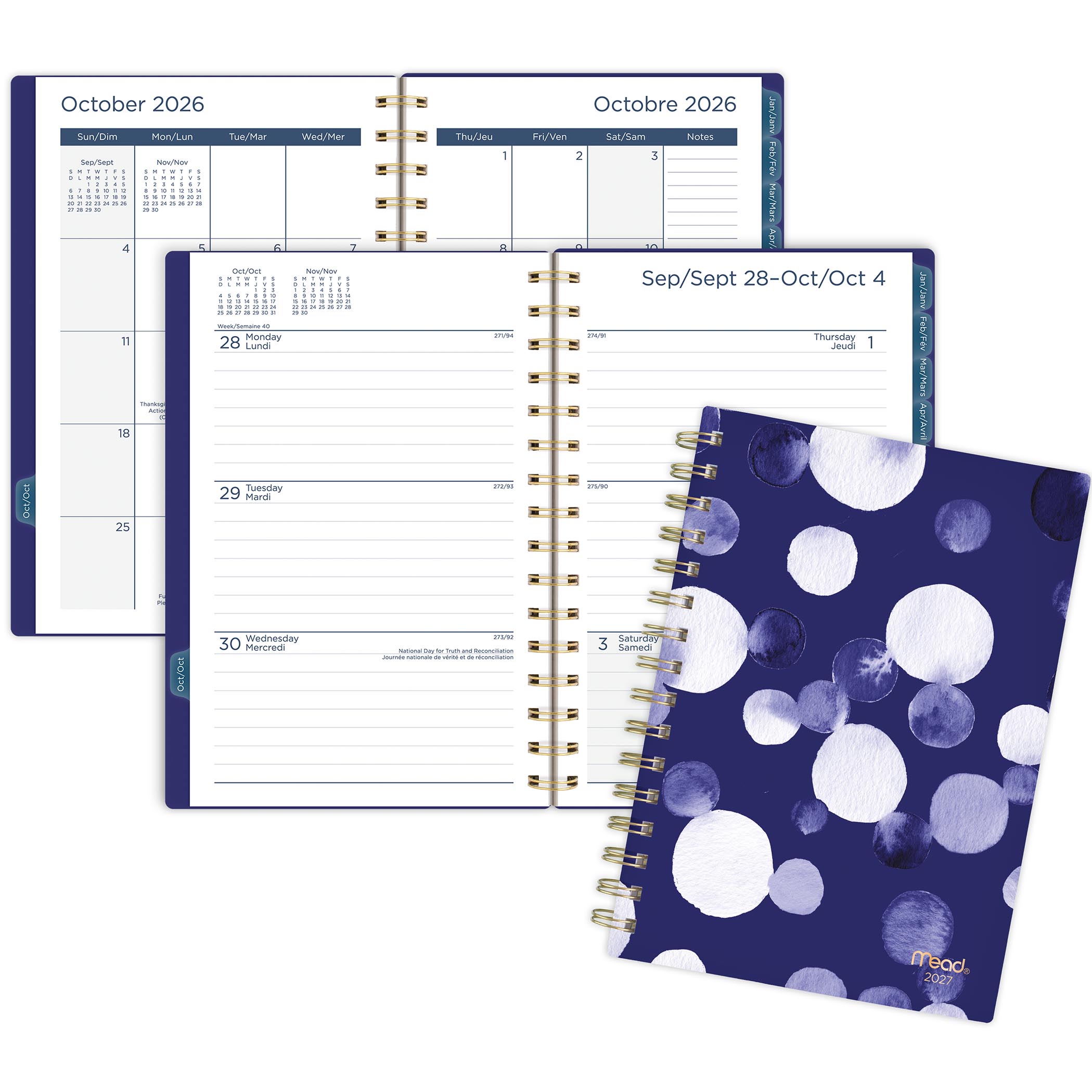Agenda Mead® Pois à l'aquarelle PT 2027