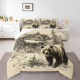 thumbnail image 2 of Erosebridal Ensemble de Literie Imprimé Ours 3D, Couette Animal Rustique, Décor de Cabane Lodge, Réversible 3 Pcs, 2 of 8