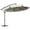 Crème Blanche, variante sur Outsunny Parasol Déporté Suspendu de Patio 11 Pi, Parasol Cantilever, Rouge